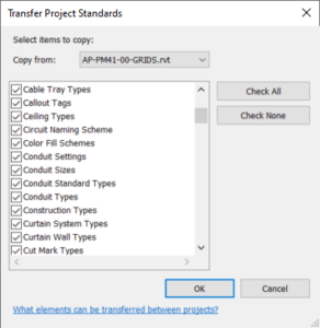 Use Transfer Project Standards to manage Revit projects - Screenshot 1