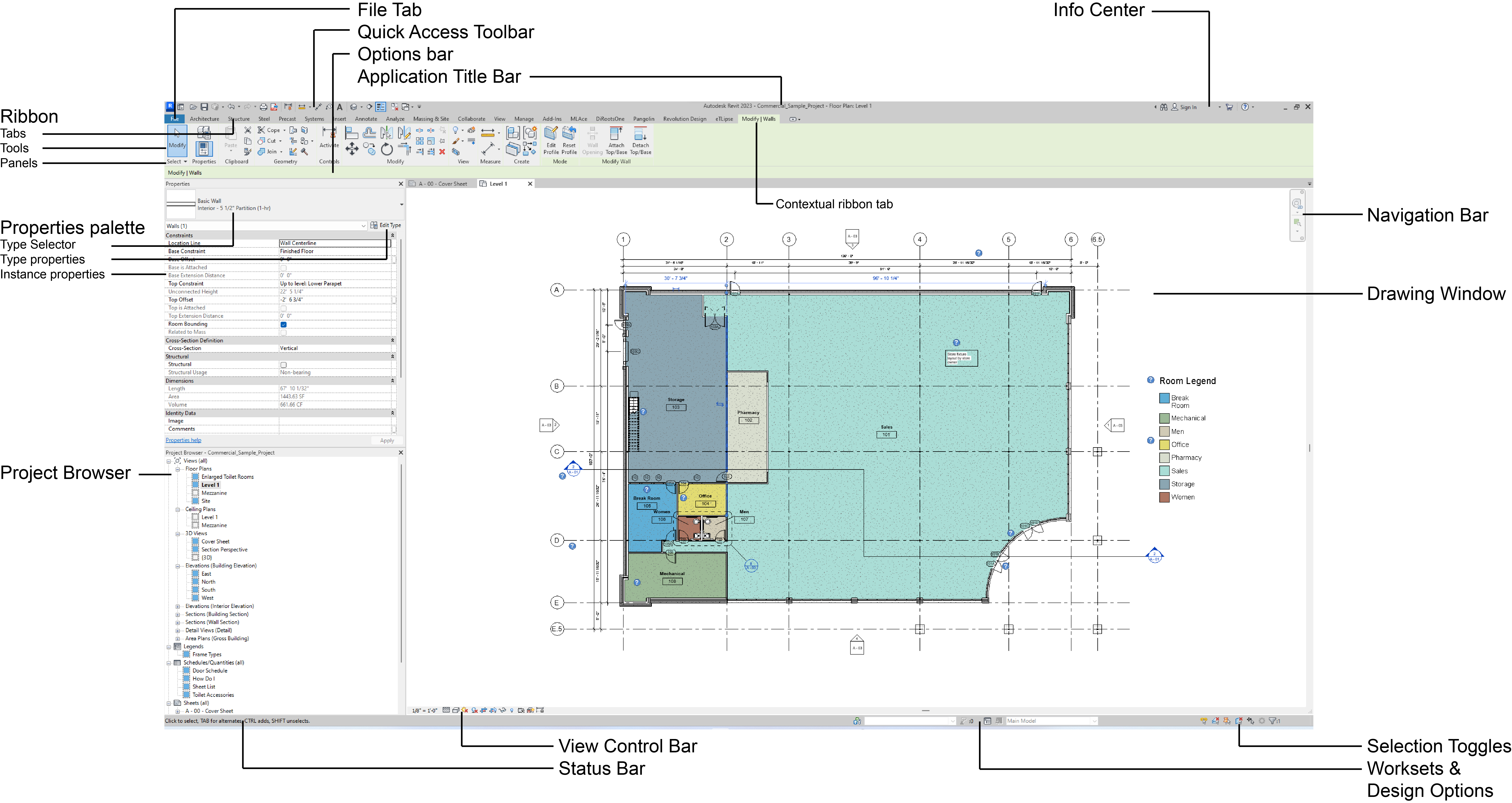 Thông tin về giao diện Revit